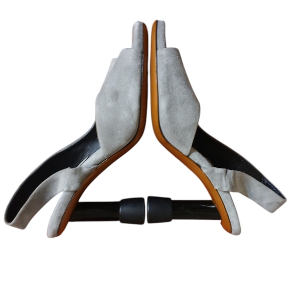 Robert Clergerie Light Gray Suede Sling Back Open Toe Heels size 8.5 - Picture 6 of 11